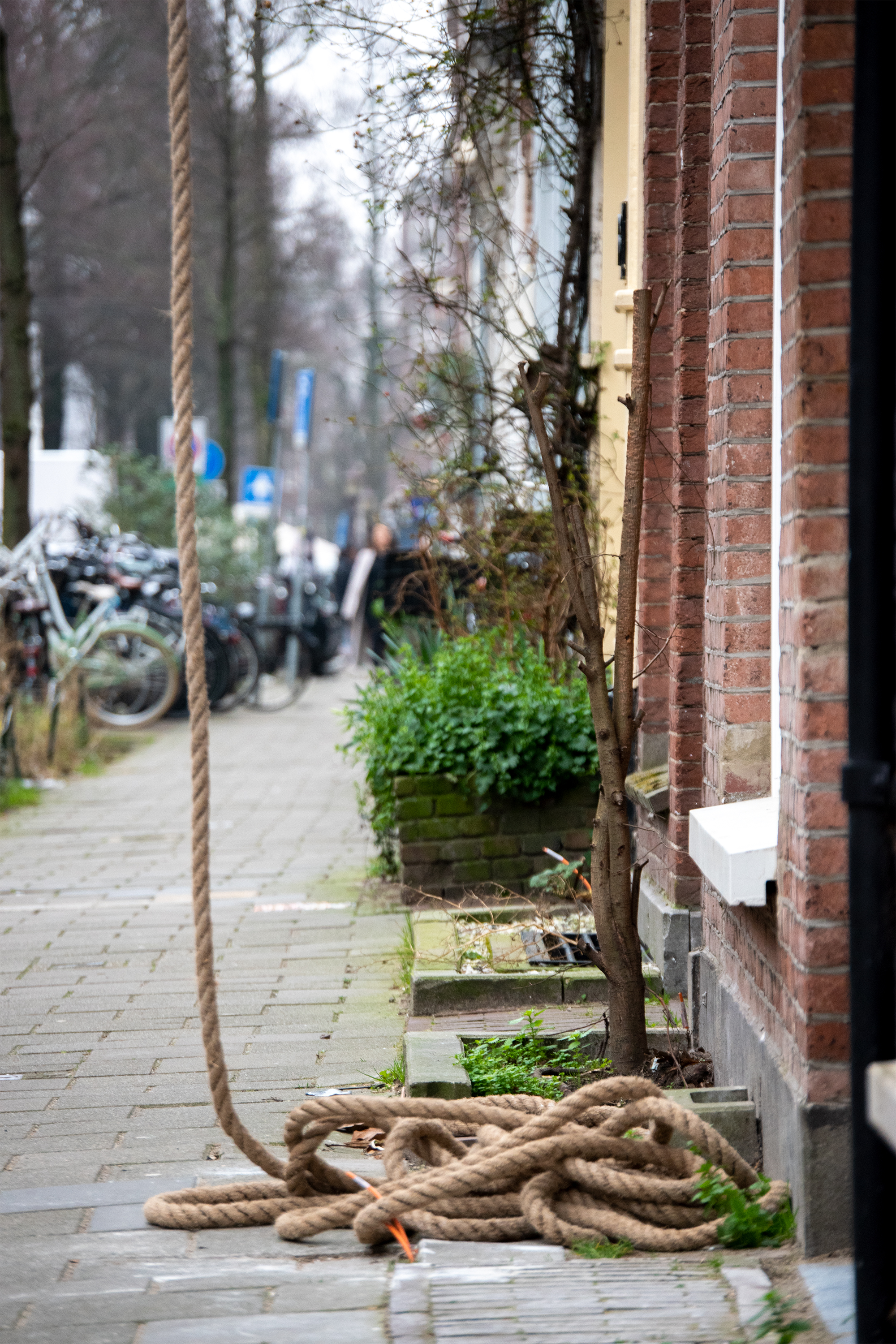 close up of graffiti on road sign