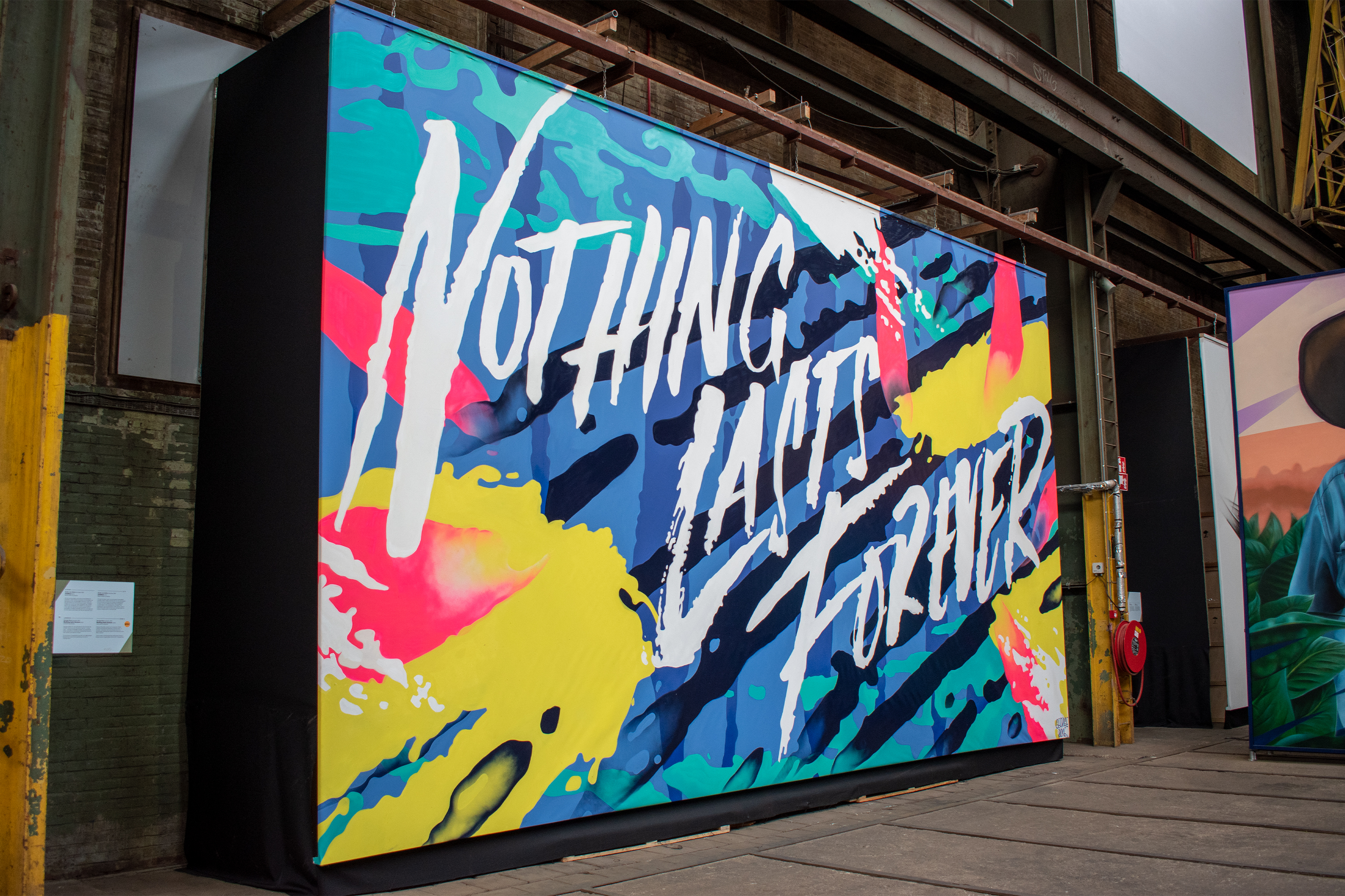 graffiti art from STRAAT museum in Amsterdam with text 'nothing lasts forever'