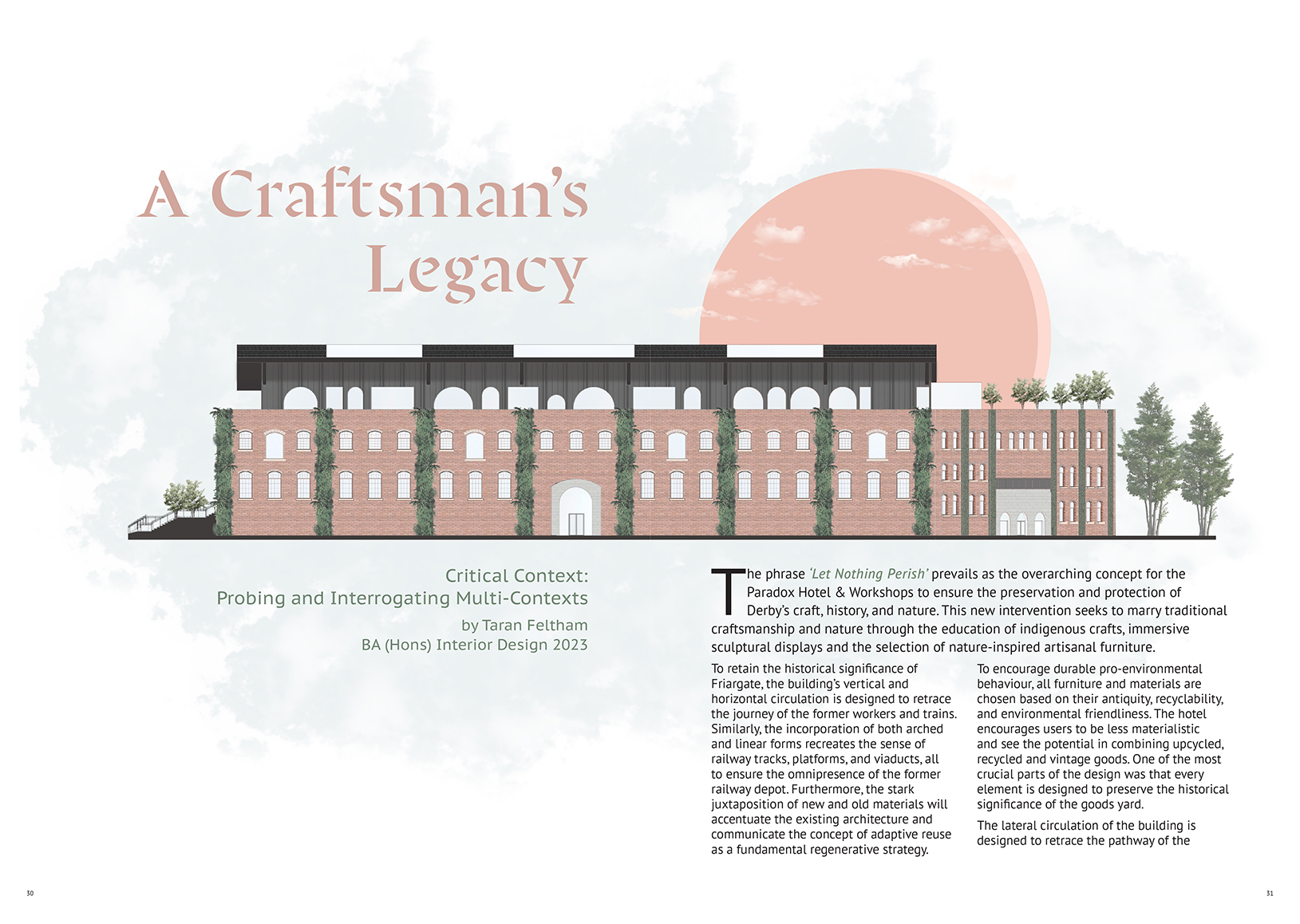 essay extract from taran feltham in BA(Hons) Interior Design